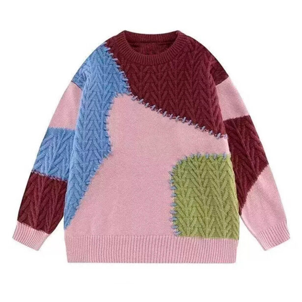 Knitted Patches Weirdcore Unisex Sweater 1