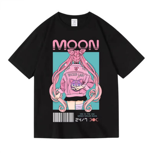 Pink Sailor Moon Unisex T shirt 2K Animecore Aesthetic 1
