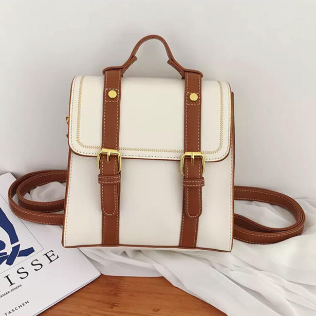 Retro Mini Backpack Light Academia Aesthetic (3)