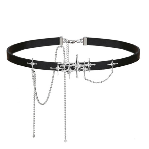 Stars Leather Choker Celestial Aesthetic 1