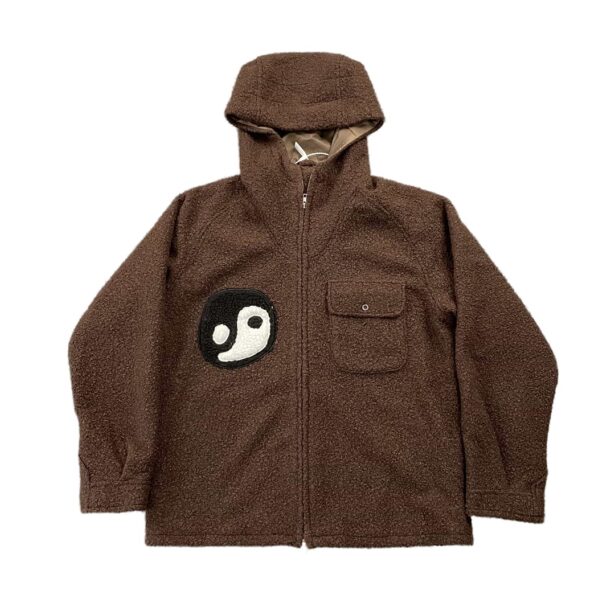 CPFM XYZ Fuzzy Balance Hooded Jacket Brown Indie Aesthetic 1