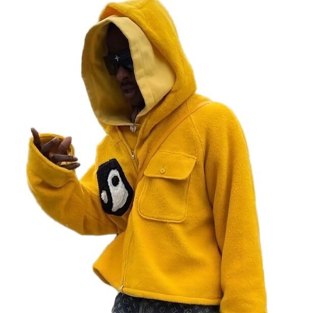 CPFM XYZ Fuzzy Balance Hooded Jacket Yellow Indie Aesthetic 1