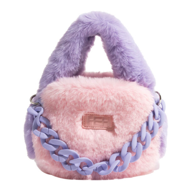 Mini Furry Plush Chain Handbag Soft Girl Aesthetic 1