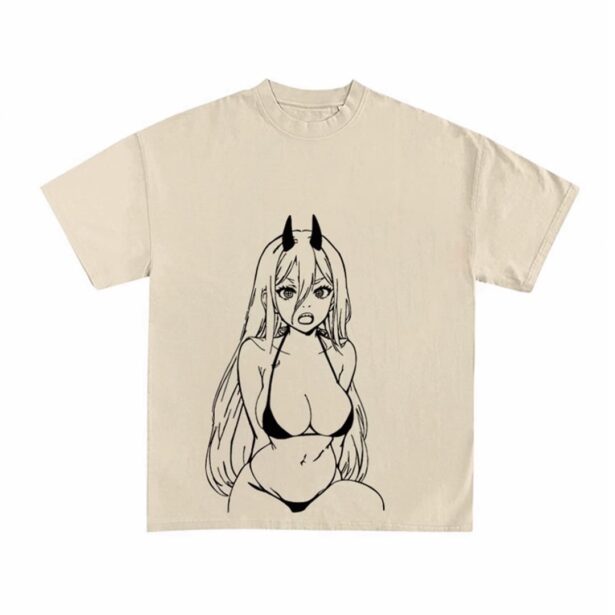 Power in a Bikini T Shirt Unisex Chainsaw Animecore Style 1