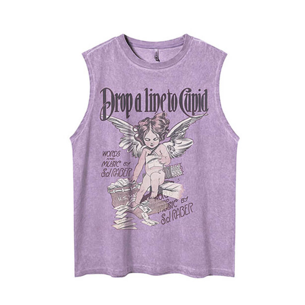 Vintage Little Cupid Unisex Tank Top Alternative Aesthetic 4