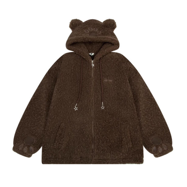 Bear and Bunny Paws Unisex Hoodie With Ears Kawaii Aesthetic 1
