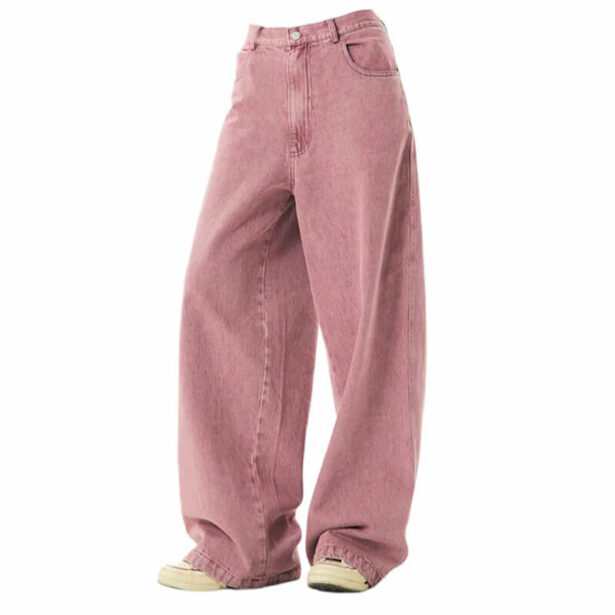 Dust Pink Pastel Women Denim Jeans (1)
